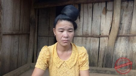 Chị Cà Thị Biên, người có biểu hiện lạ đầu tiên ở bản Ỏ