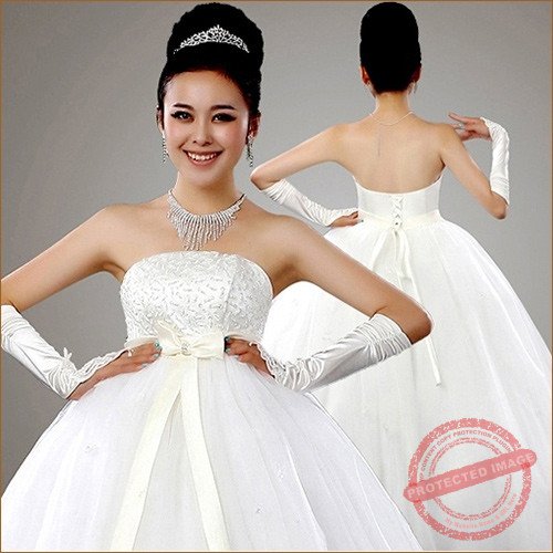 Cách chọn váy cưới cho cô dâu đang mang thai.
