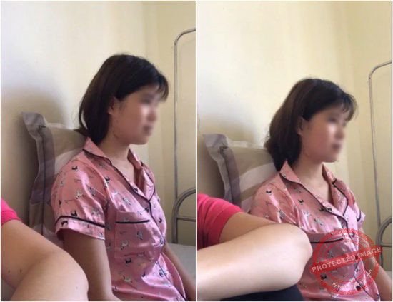 Chị K. đang nằm điều trị tại bệnh viện